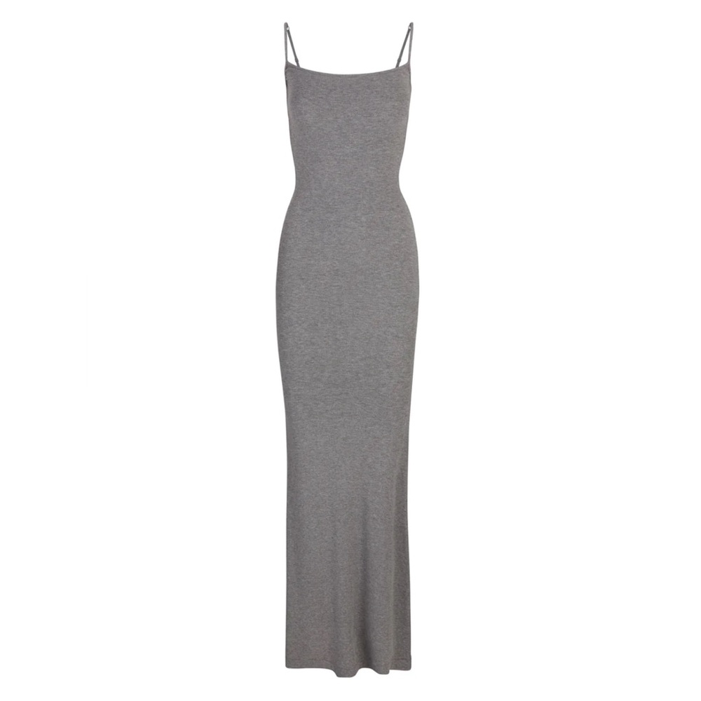 SKIMS soft lounge heather grey maxi dress
